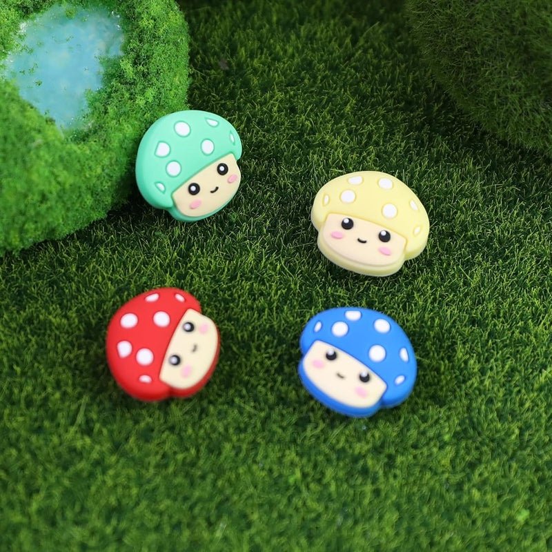 FlyingMage Switch Joycon Thumb Grips Caps, 4 PCS Cute Kawaii 3D Silicone Analog Thumbstick Button Cover Compatible with Nintendo Switch Lite/OLED Joystick Caps (Multicolor Mushroom) - Image 5